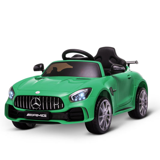 12 Volt Battery-powered 2 Motors Kids Electric Ride On Car GTR Toy with Parental Remote Control Music Lights MP3 for 3-5 Years Old Green