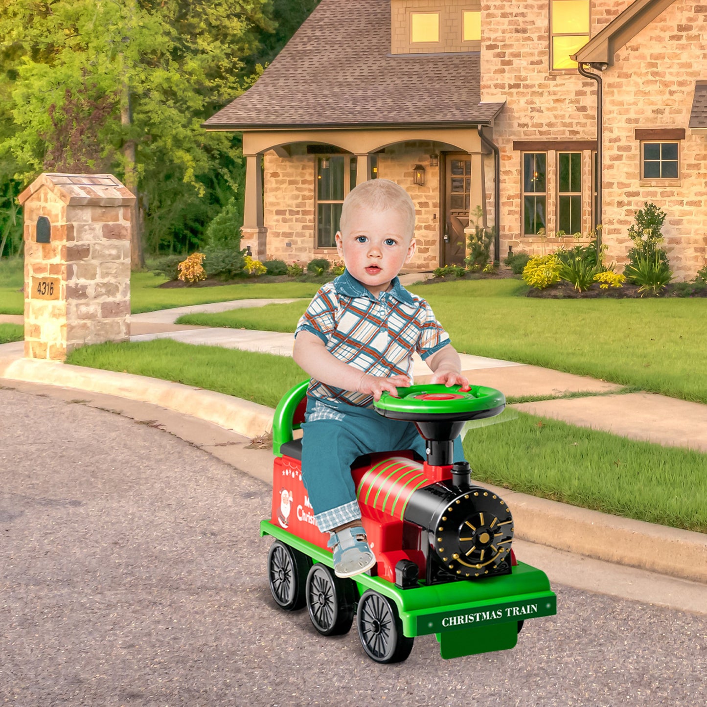 6V Battery Powered Electric Ride On Car for Boys Girls Ages 3+ Years-Green