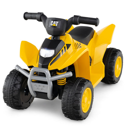 6V Kids Ride on ATV CAT Licensed Quad Car with Horn Sound-Yellow