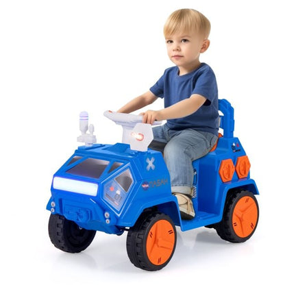 6V Kids Ride on Car Electric 4-Wheeler for Kids with Music-Navy