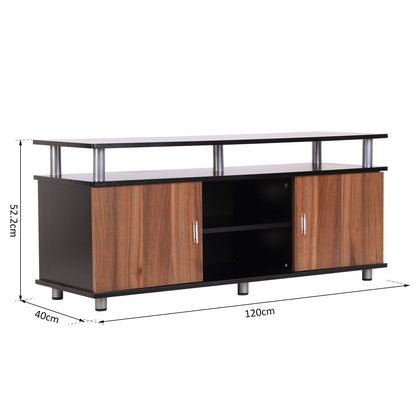 Retro Style TV Unit Stand 120Lx40Wx52.2H cm-Black