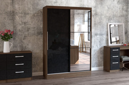 Birlea Lynx 2 Door Mirrored Sliding Wardrobe - 5 Colours