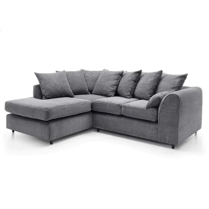 Jumbo Cord Brown Corner Sofa