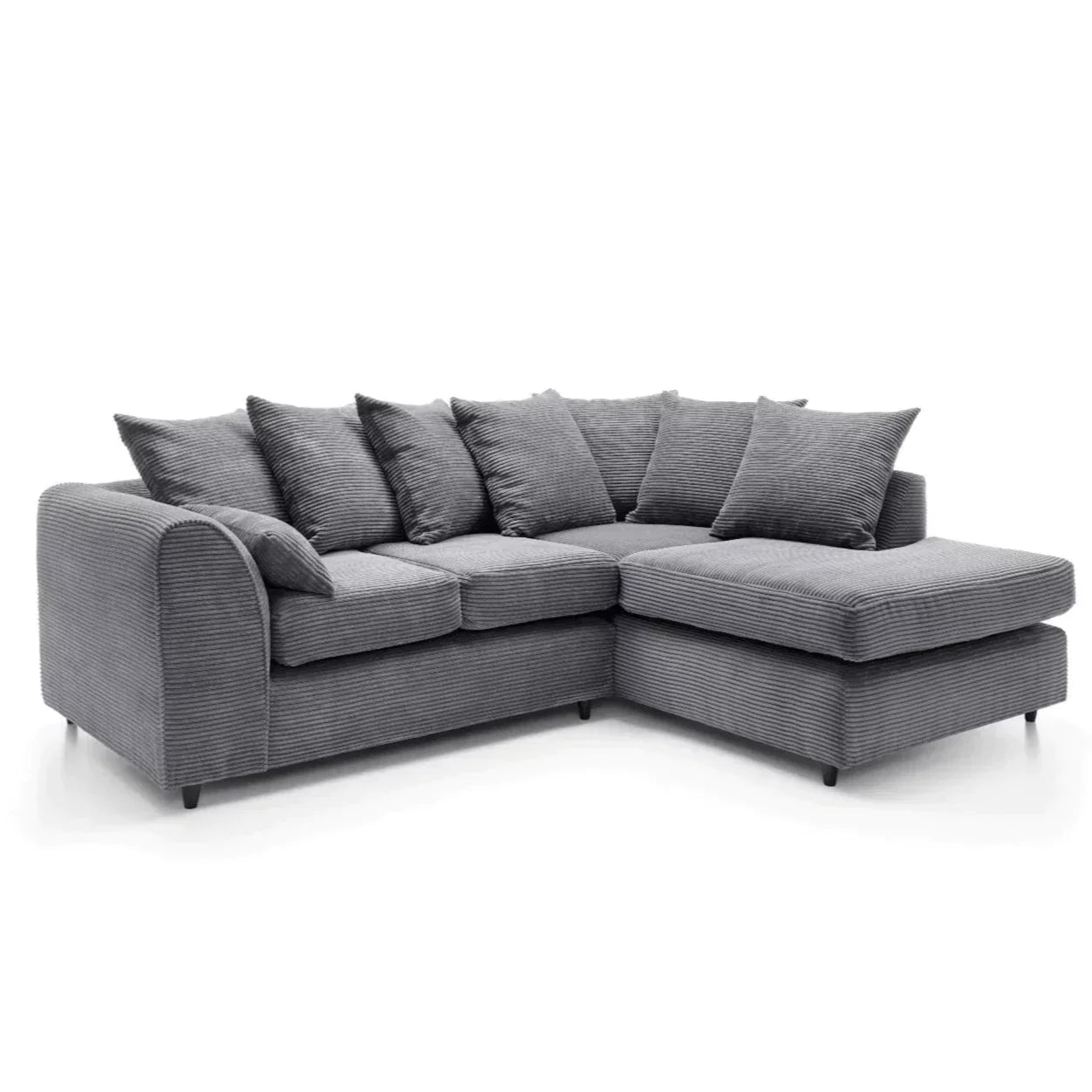 Jumbo Cord Brown Corner Sofa