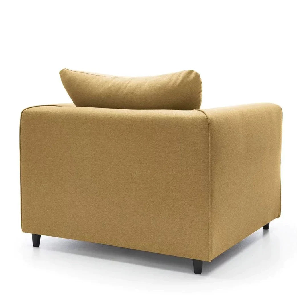 Dorota II Fabric Corner Sofa - Mustard