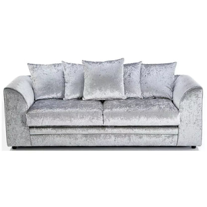 Classic Design Crushed Velvet 3+2 Sofas - Silver or Black