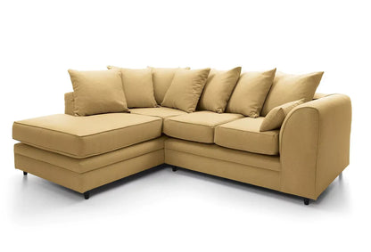 Dorota II Fabric Corner Sofa - Mustard