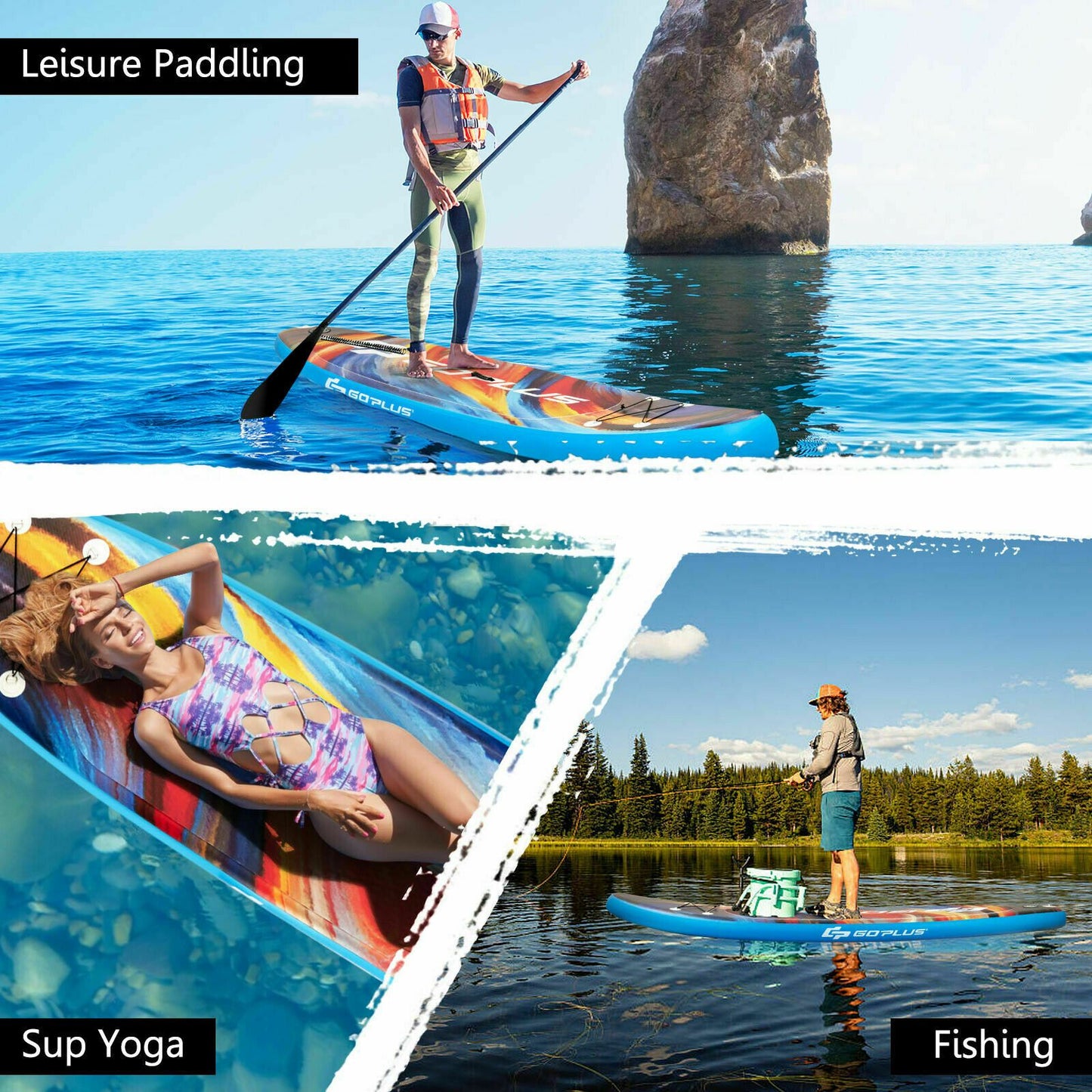 10.5ft/ 11ft Inflatable Stand Up Paddle Board Surfboard-M