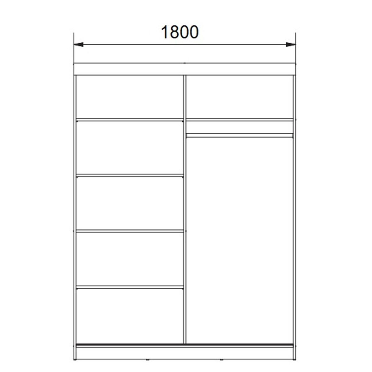 Infinite Black High Gloss Sliding Door Wardrobe - 150cm and 180cm