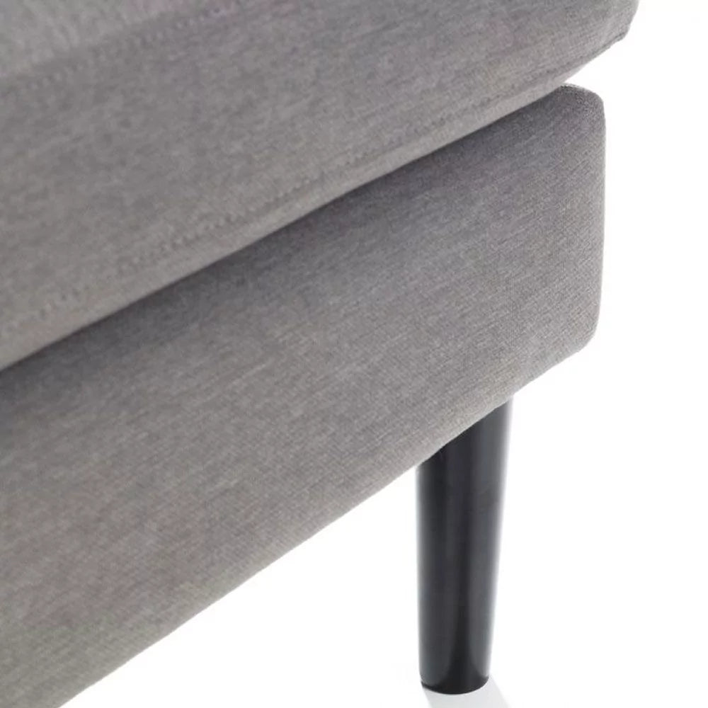 Monza Upholstered Linen Fabric Ottoman Seat- Grey