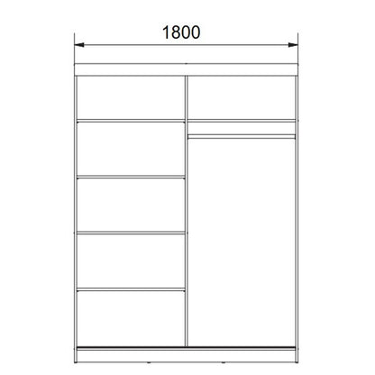 Infinite Grey High Gloss Sliding Door Wardrobe - 150cm and 180cm