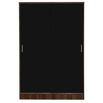 Reflect High Gloss XL 2 Door Sliding Wardrobe - Black & Walnut