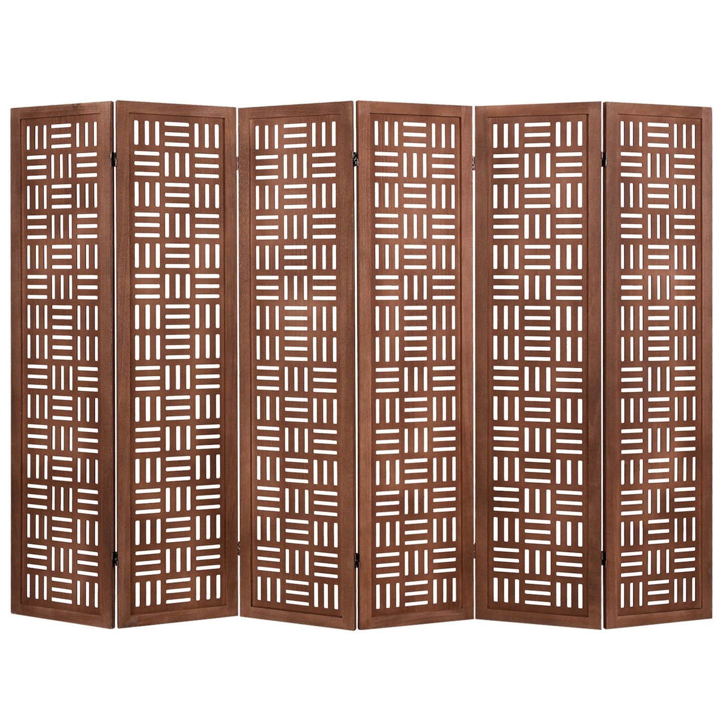 4/6 Panel Room Divider with Double Action Metal Hinges-6-Panel
