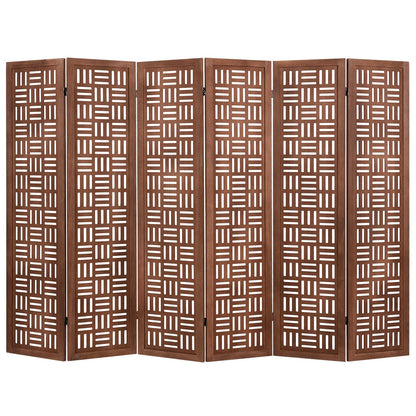 4/6 Panel Room Divider with Double Action Metal Hinges-6-Panel