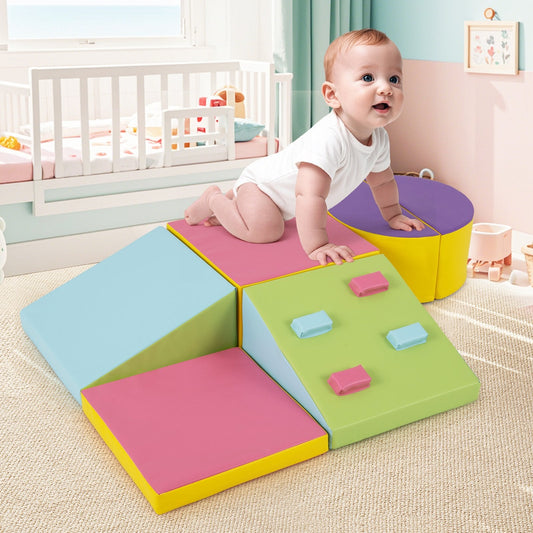 6 Pieces Toddler Climbing Toys with EPE Foam and PU Leather Cover