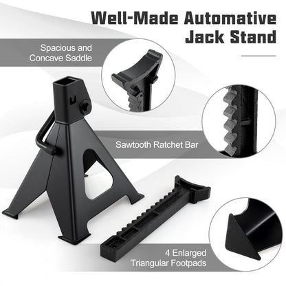 6 Ton Capacity Jack Stands with Adjustable Height