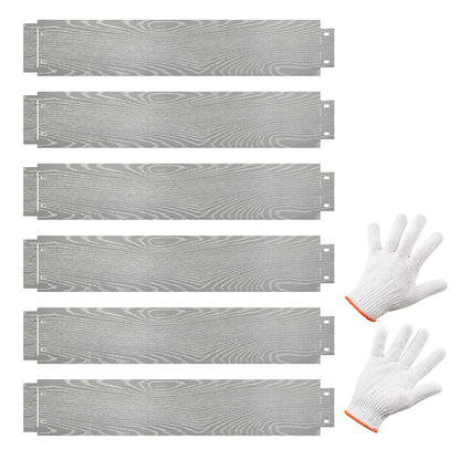 6-Pack 600 cm Galvanized Metal Landscape Edging for Lawn Pathway