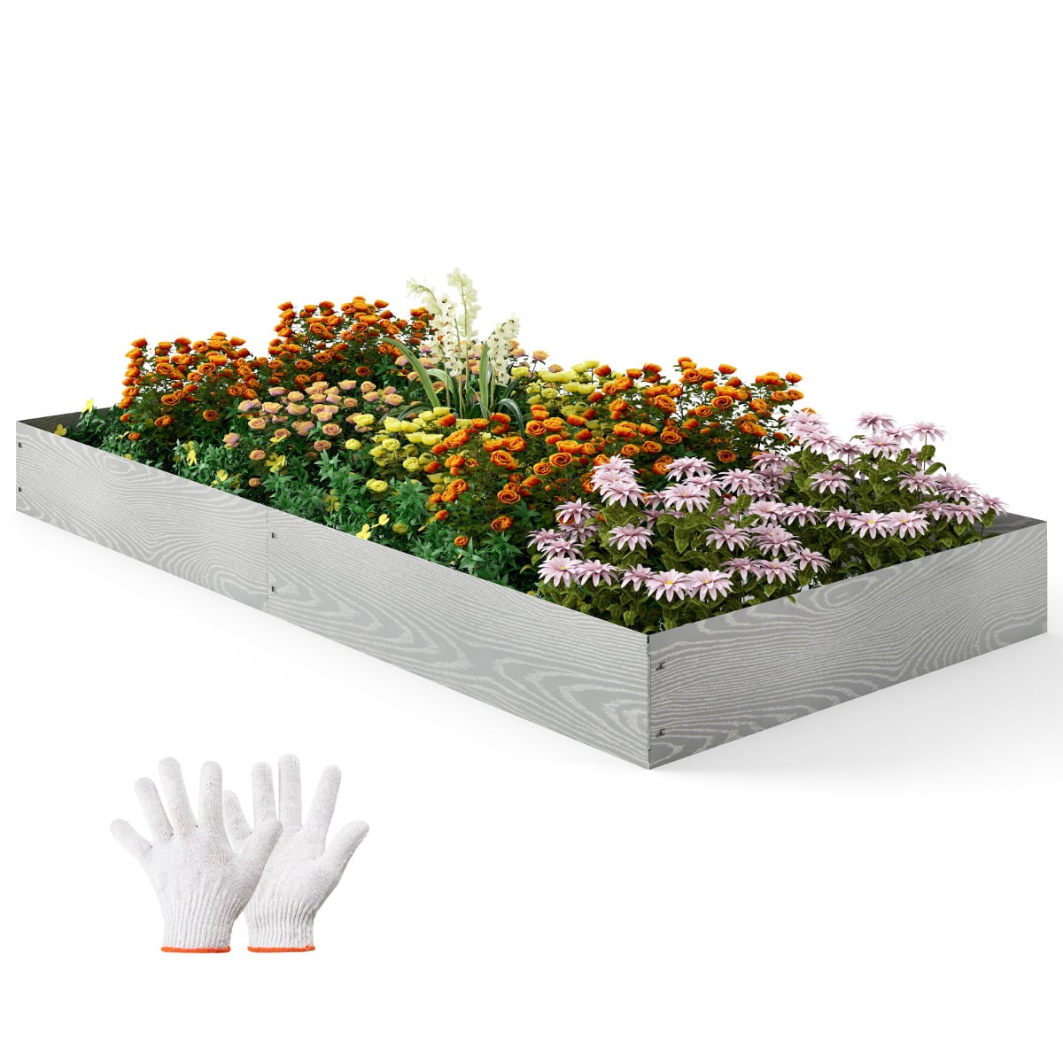 6-Pack 600 cm Galvanized Metal Landscape Edging for Lawn Pathway