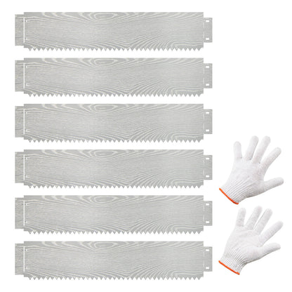 6-Pack 600 cm Galvanized Metal Landscape Edging for Lawn Yard