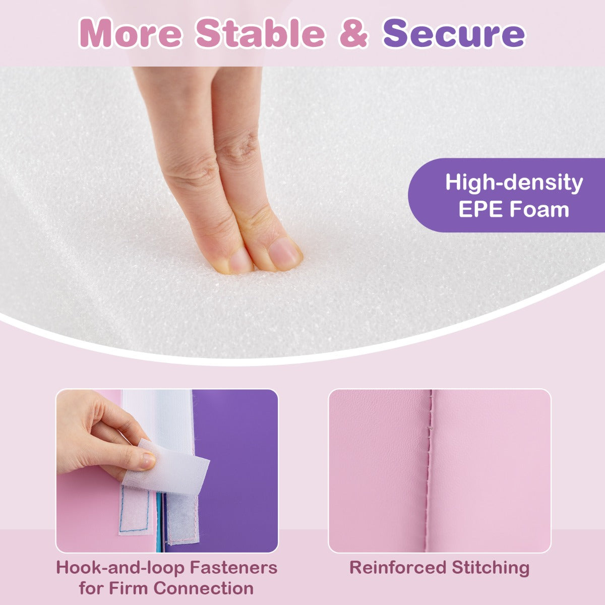 6 PCS Foam Climbing Blocks with Tunnel Stairs and Ramp for 12 Months+-Multicolour