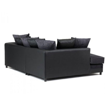 Dylan Velvet Corner Sofa - Dual Toned