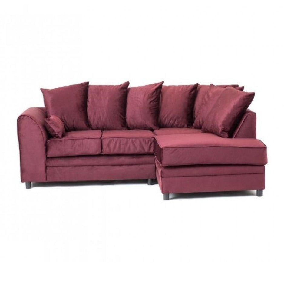 Chicago Velvet Corner Sofa - Heather Rose