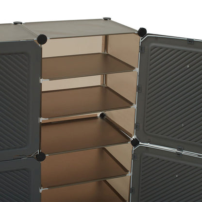 Modern Grey Shoe Storage Cabinet