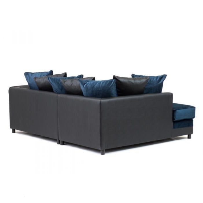 Dylan Velvet Corner Sofa - Dual Toned