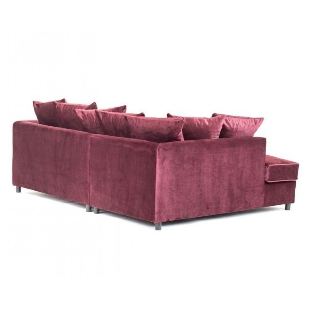 Chicago Velvet Corner Sofa - Heather Rose