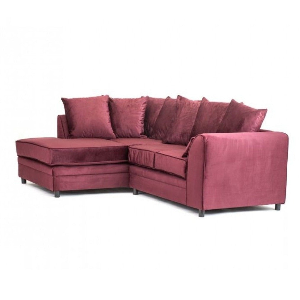 Chicago Velvet Corner Sofa - Heather Rose