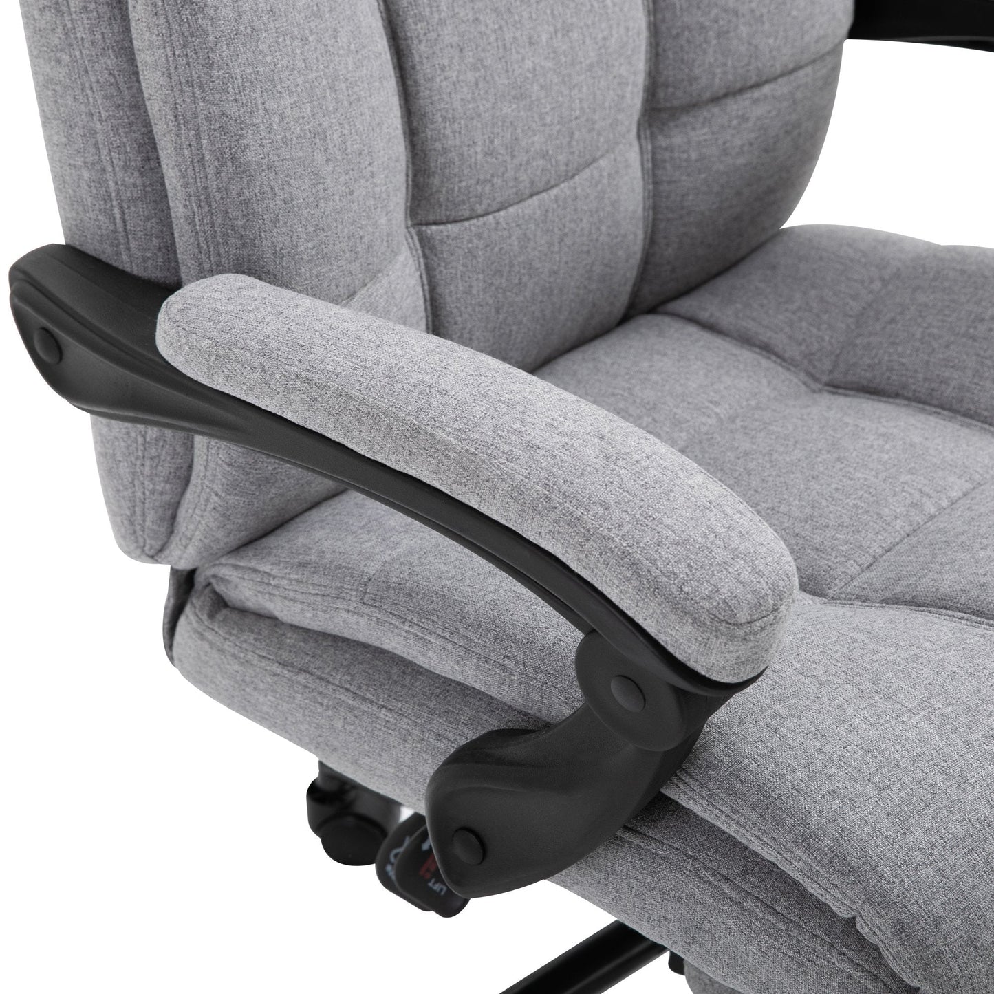 Vinsetto Ergonomic Office Desk Chair Adjustable Height Rolling Swivel w/Armrest Light Grey