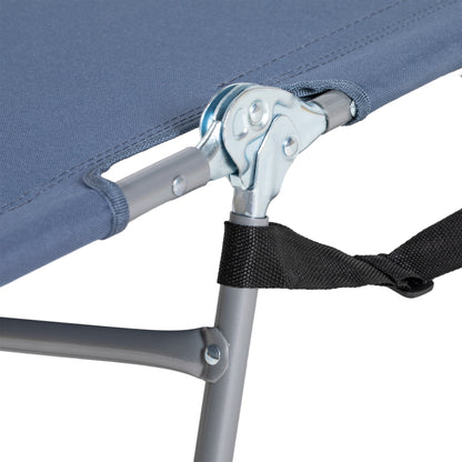 Outsunny Foldable Sun Lounger, Beach Chaise Lounge with Reading Hole, Arm Slots, 5-Position Adjustable Backrest, Side Pocket, Pillow for Patio, Garden, Beach, Pool, Grey