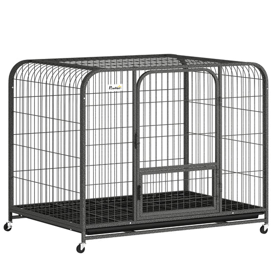 PawHut Heavy Duty Dog Crate,109 x 72 x 85 cm, Large Dog Cage for Small to Large Breeds