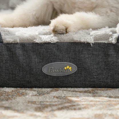 PawHut Calming Dog Bed Pet Mattress w/ Removable Cover, Anti-Slip Bottom, for Large Dogs, 120L x 80W x 22Hcm - Charcoal Grey