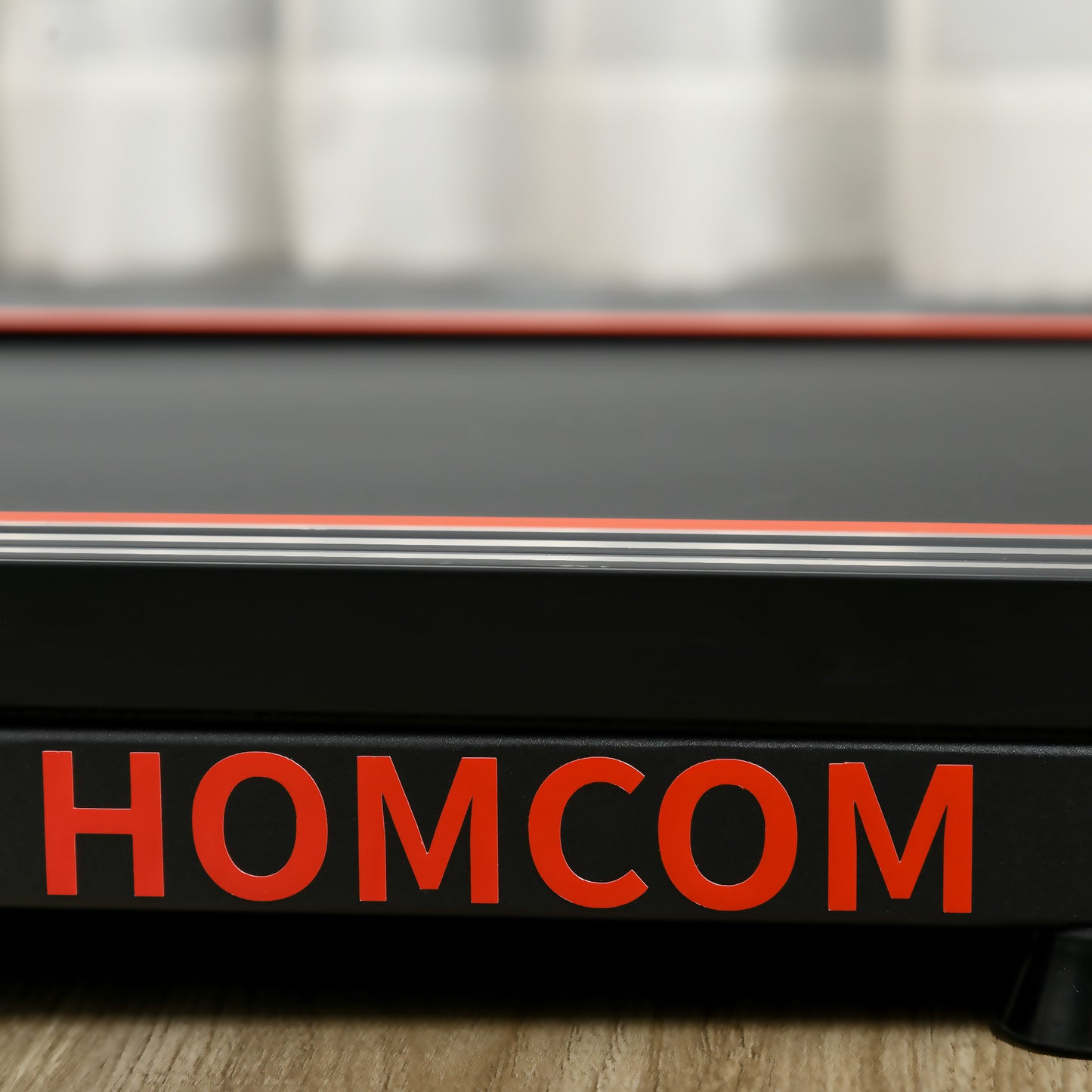 HOMCOM Foldable Walking Treadmill, with LED Display and Wheels, for Home, Office & Fitness Studio, Red