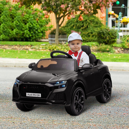 HOMCOM Audi RS Q8 Licensed 6V Kids Electric Ride On Car Toy Car with Remote Control Music Lights USB MP3 for 3-5 Years Old Black