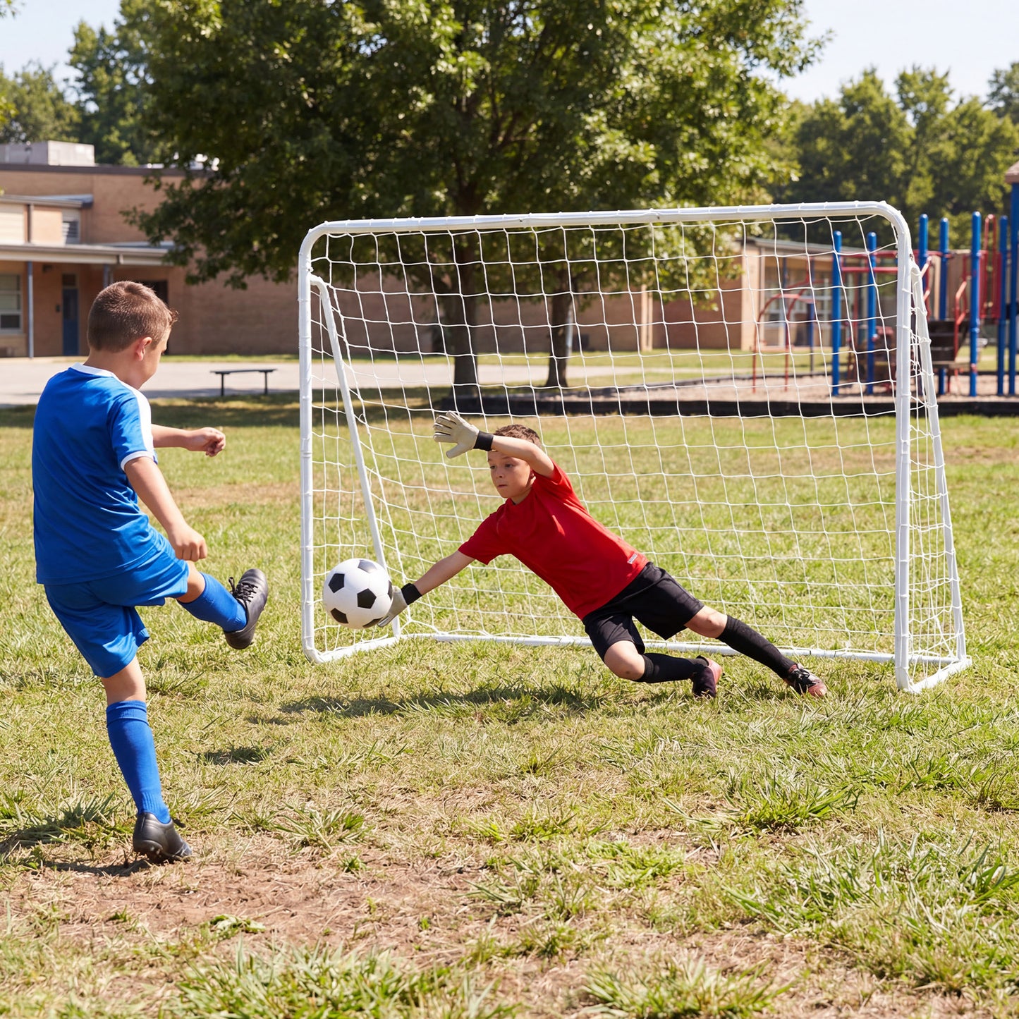 7 x 5 ft Soccer Goal Set for Backyard with Removable Target Cloth