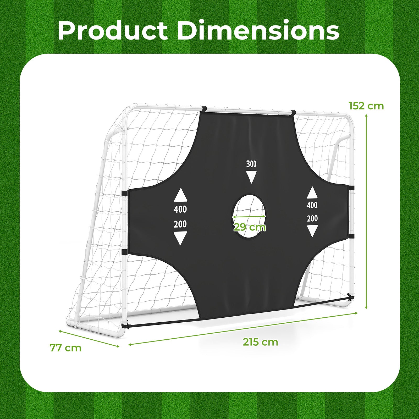 7 x 5 ft Soccer Goal Set for Backyard with Removable Target Cloth