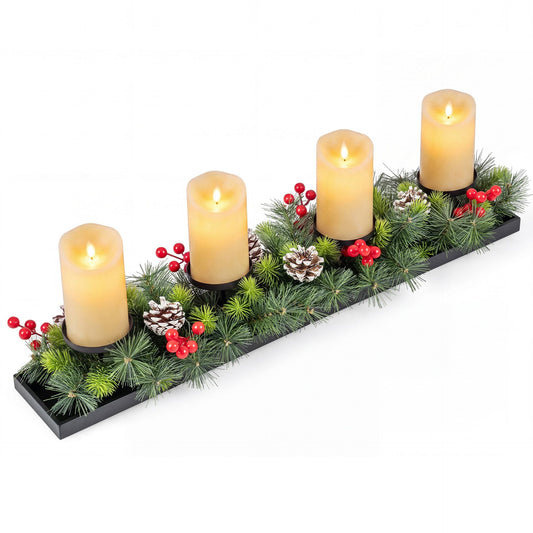 70 CM Foldable Christmas Candle Holder with 4 Candle Trays and 58 Branch Tips