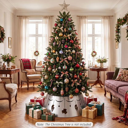 70 cm Metal Christmas Tree Collar Basket Fits up to 230 cm Christmas Tree with Easy Setup
