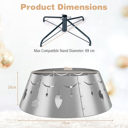 70 cm Metal Christmas Tree Collar Basket Fits up to 230 cm Christmas Tree with Easy Setup