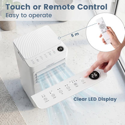 7000 BTU Portable Air Conditioner with Sleep Mode and 24H Timer-White