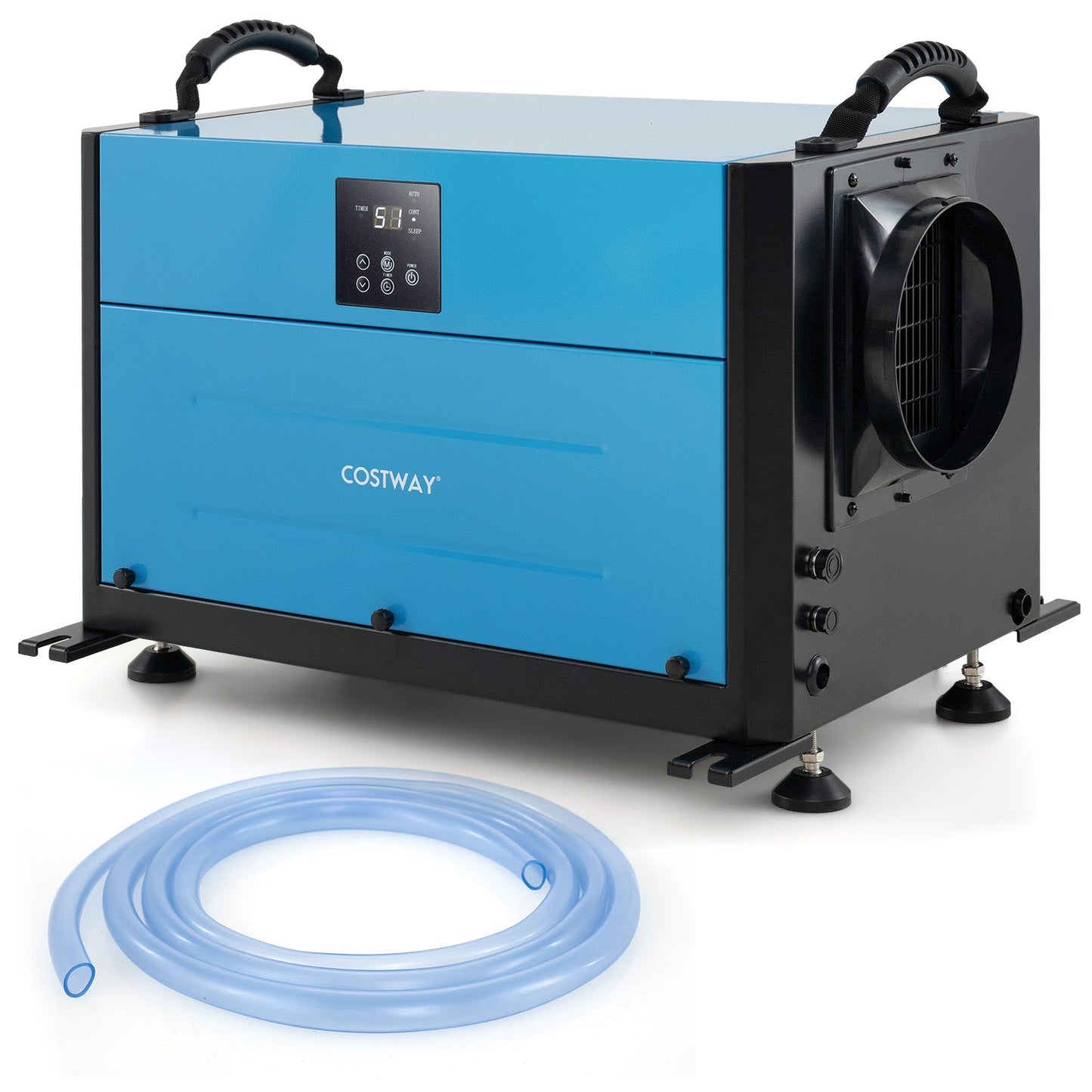 50/70L/Day Industrial Dehumidifier with Pump and Drain Hose-Blue-70L