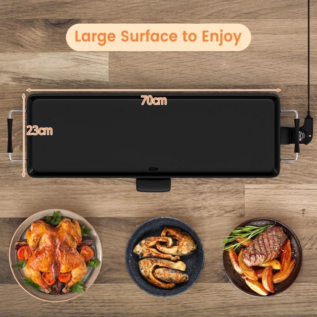 XL 70 x 23cm Electric Teppanyaki Table Griddle