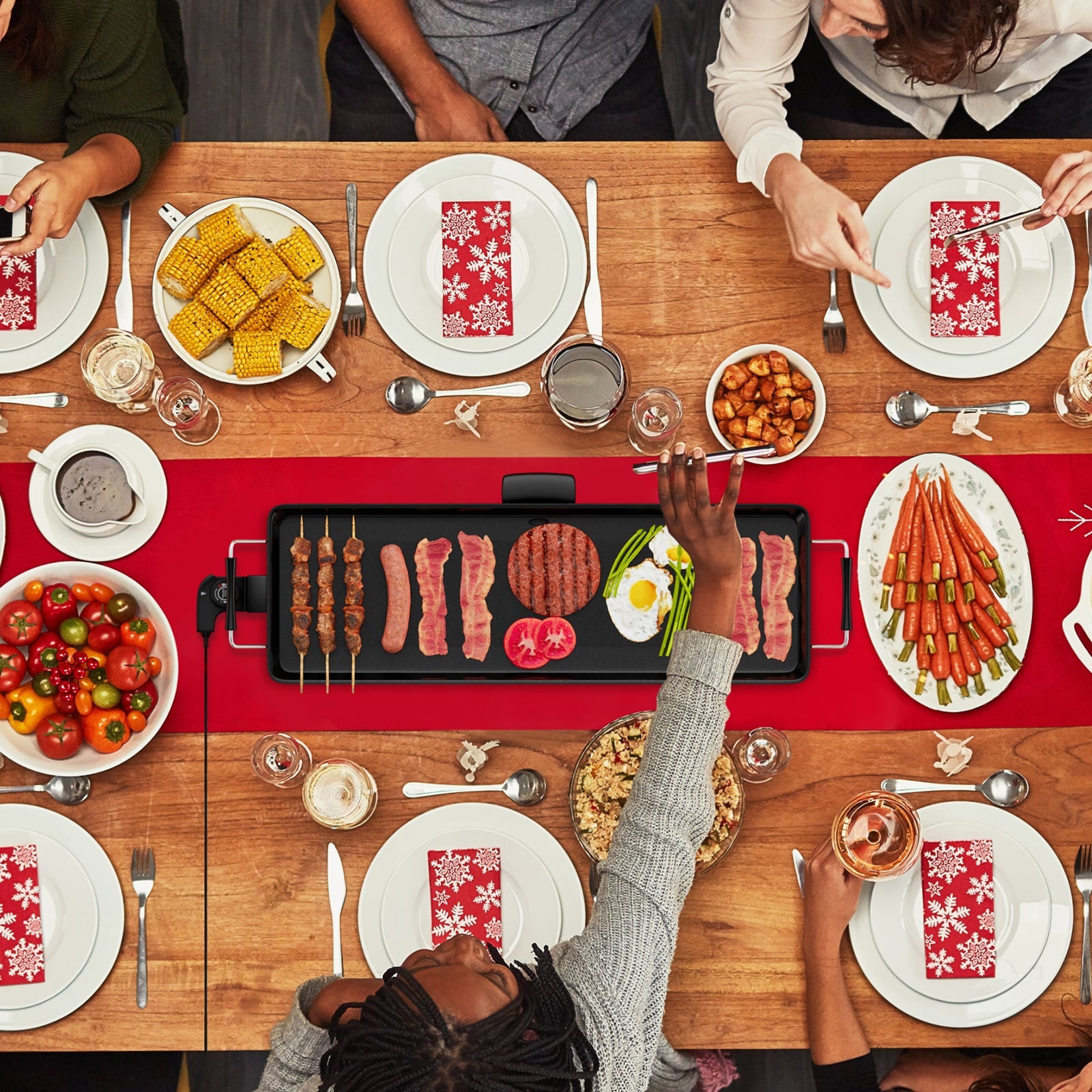 XL 70 x 23cm Electric Teppanyaki Table Griddle