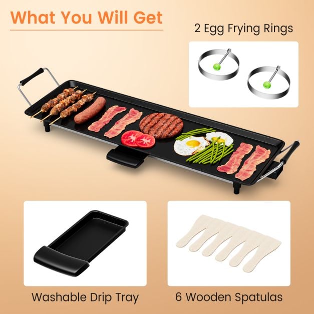 XL 70 x 23cm Electric Teppanyaki Table Griddle