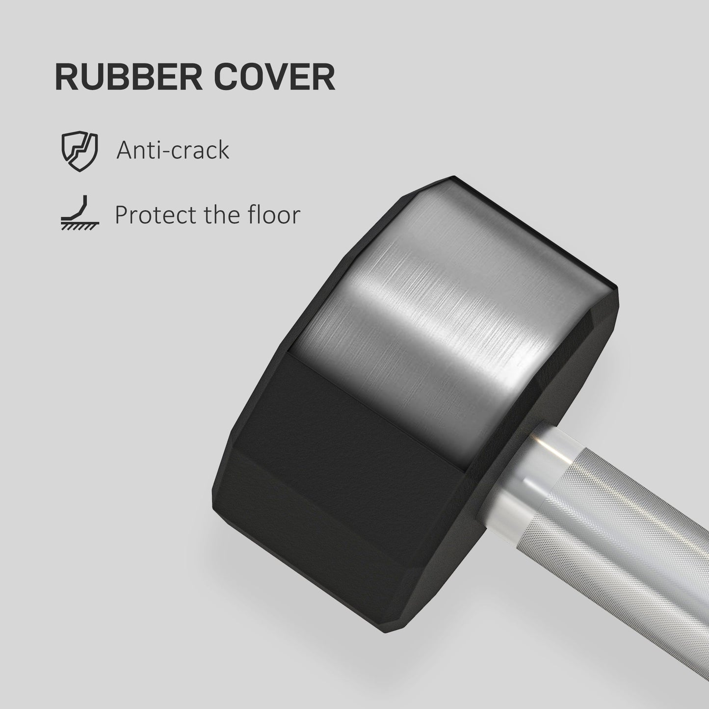 SPORTNOW Dumbbells Weights Set with 12-Sided Shape and Non-Slip Grip for Men Women Home Gym Workout, 2 x 12kg