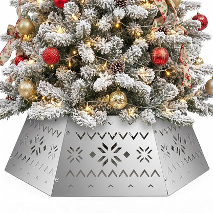 71 CM Metal Hexagonal Christmas Tree Collar Fits up to 305 CM Xmas Tree and 61 CM Stand Diameter