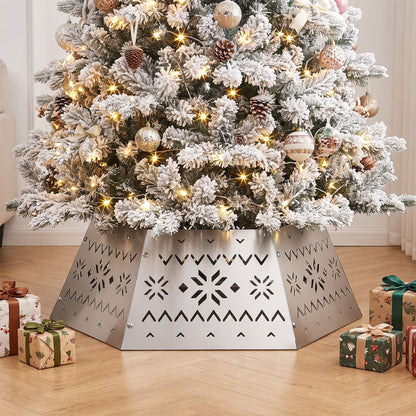 71 CM Metal Hexagonal Christmas Tree Collar Fits up to 305 CM Xmas Tree and 61 CM Stand Diameter
