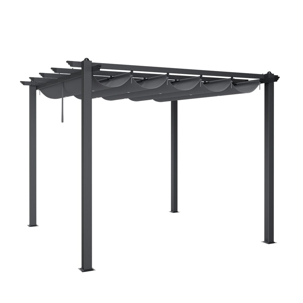 Elegant Aluminum Patio Pergola with Sun-Shade Canopy